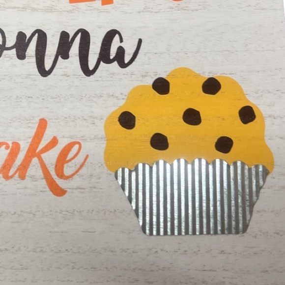 NWT Wood & Metal Square Kitchen / Bakers Theme Decor Plaque BAKER’S gonna Bake - Picture 3 of 4